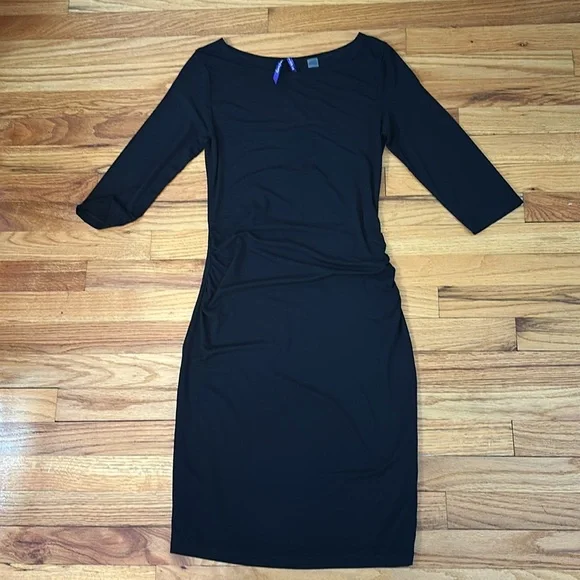 Seraphine Maternity Elegant Black Stretchy Bodycon Dress Sz 4 - Picture 7 of 12